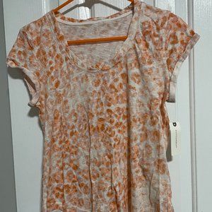 Anthropologie x Pilcro Orange Mot T-shirt in size S